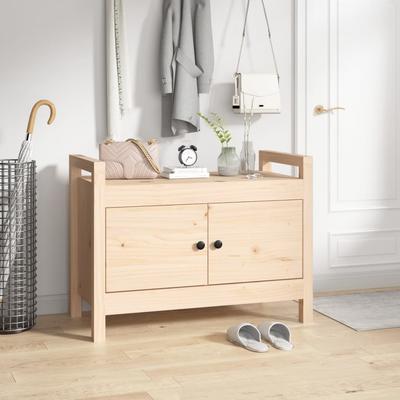 Vidaxl Hallway Bench, 80X40X60 Cm, Solid Pine Wood