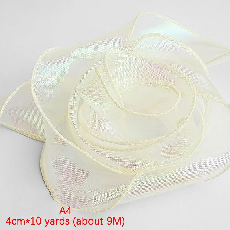 Fishtail Yarn Ribbon Cake Bow Headpiece Gift Baking Embellished Ribbon Flower Packaging Floral Yarn Ribbon