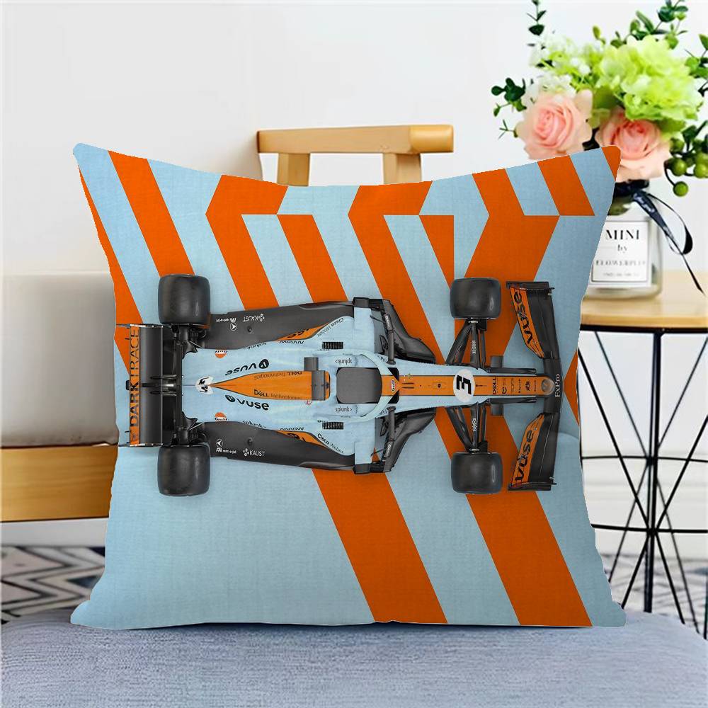 G-Gulf Racing Car Logo Pillow Covers Cartoon Sofa Decorative Home Double-sided Printing Short Plush Cute Cushion Cover