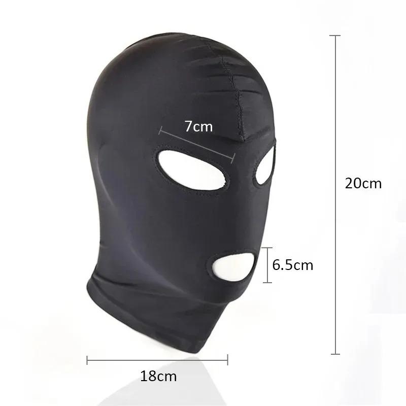 Neuankömmling 1/2/3 Loch Herren Damen Erwachsene Spandex Sturmhaube Offener Mund Gesicht Auge Kopf Maske Kostüm Sklavenspiel Rollenspiel