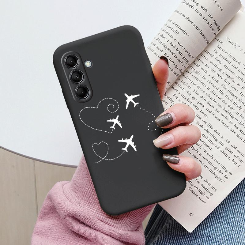 Coque Funda Pour Samsung Galaxy M14 M34 M54 5G Housse Fleur Colorée Cœur Dessin Animé Souple TPU Coque Pour Samsung M 14 Léopard Capa