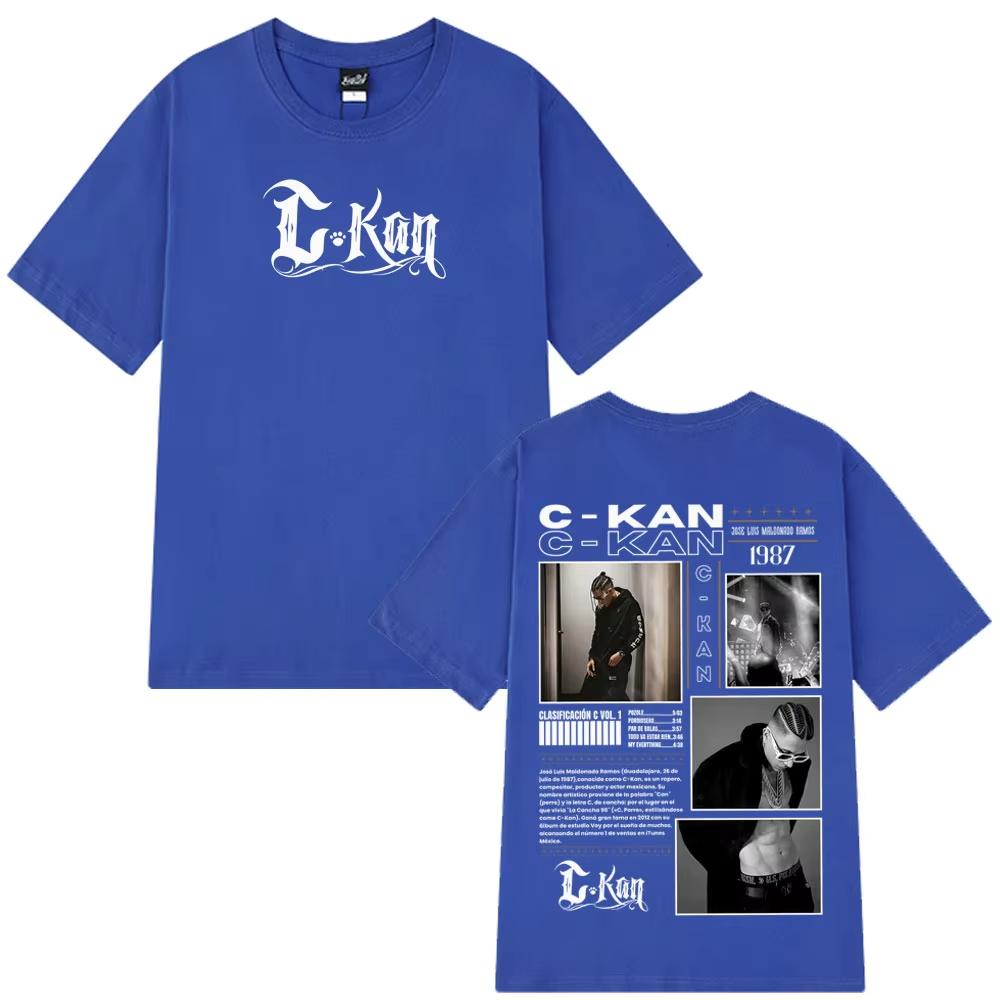 Singer Ckan Tour 2026 album graphics 100Cotton Mens Tshirt Fashion Hip Hop Oversized Retro Unisex Oneck Short Sleeve shirt