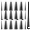 A84E-Irrigation Drip Support Stakes 1/4 Inch Tubing Hose For Vegetable Gardens Flower Beds Herbs Gardens Black 200 Pack