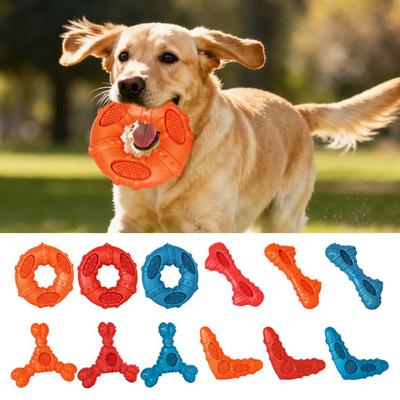 Dog Teething Toy with Cowhide Scent Natural Chew Attraction Bite-Resistant Silicone Oral Care