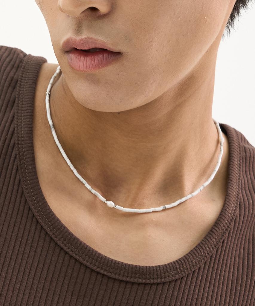 Trip Le Sens Earth Stone And Pearl Necklace_White Türkiye