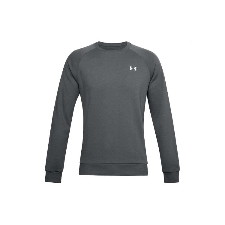 Men s Under Armour Rival Cotton Training Sports Round Neck Gray 1357104-012 XXL