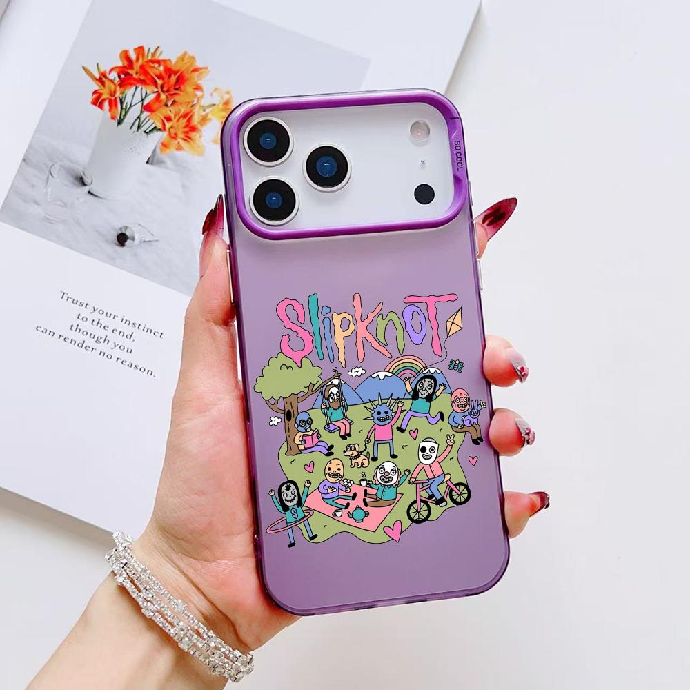 Lustige Cartoon S-Slipknots Handyhülle Für iPhone 17 16 15 14 13 12 11 Pro Max Air Matt Laser Aurora Stoßfest Funda