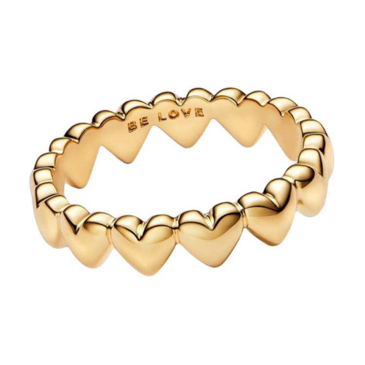 Pandora Brand Logo 14K Gold Plated Ring Women ring 163427C00 Box,52