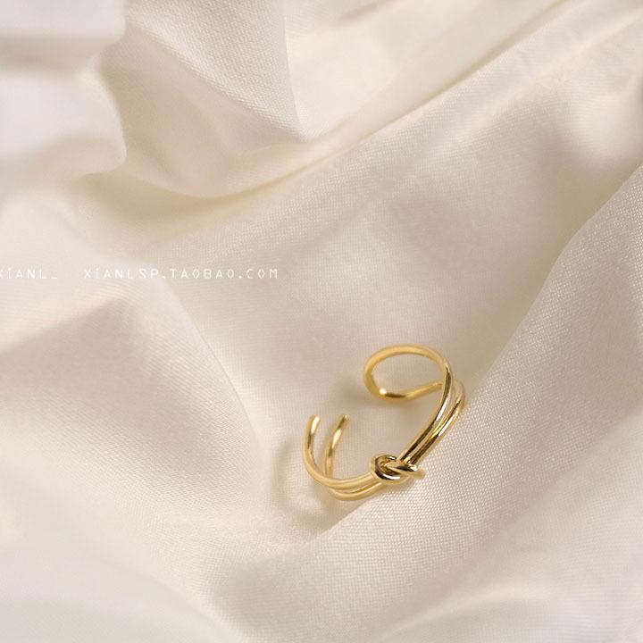 

Вогнутый стиль модное крестообразное кольцо женская мода личность Ins трендовый узел открытый указательный палец кольцо
