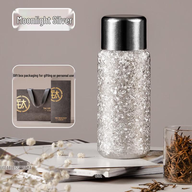Junshenshi UD 600ml Pure Titanium Insulated Tea Bottle