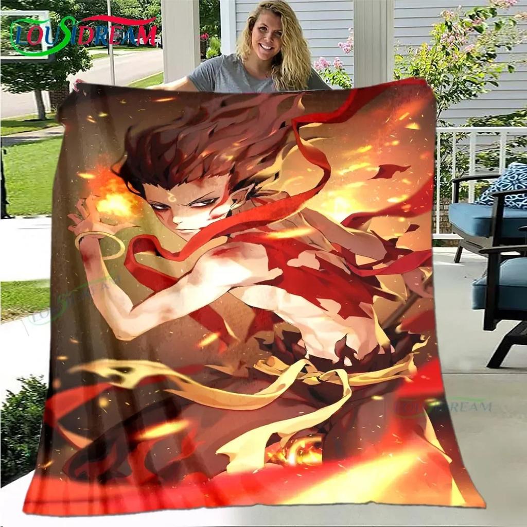 Famous Film Role Nezha Printed Soft Blanket Living Room Bedroom Sofa Bed Blanket Gift Portable Picnic Blanket Luxury Gift