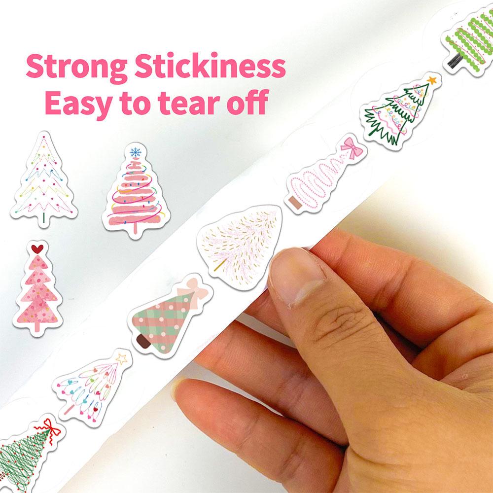 500-Count Christmas Tree Stickers for Journals, DIY Phone Cases, Notebooks