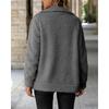 Women S Loose Casual Plush Coat With Pockets Lapel Zip Up