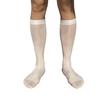 Chaussettes Homme à Rayures Durables Ultra-Fines Bas Mi-Mollet en Nylon Ultra-Fins Respirants Transparents Chaussettes Habillées Bureau