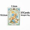 Romantic Lenormand Oracle Cards 37Pcs Deck English Vision Art Nouveau Floral Motifs for Party Board Playing Games