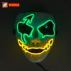 Shuffle Dance Mask Luminous Purge Mask Devil Glowing Masquerade Cosplay Mask for Halloween Horror Haunted House Props