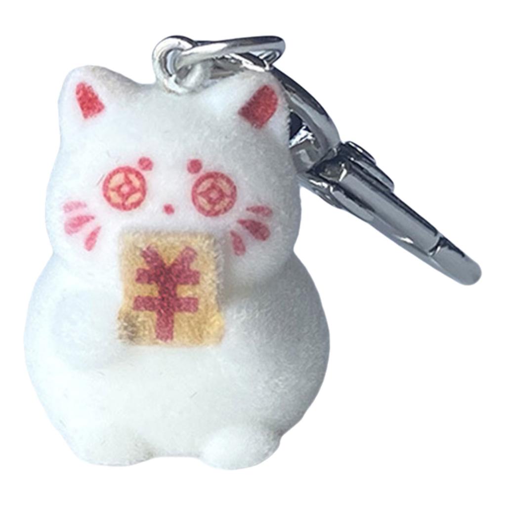 Charm Plüschkatze Schlüsselanhänger Charm Weiche Katze Schlüsselringe Cartoon Schlüsselhalter Schlüsselornament Geeignet für viel Glück und Freude