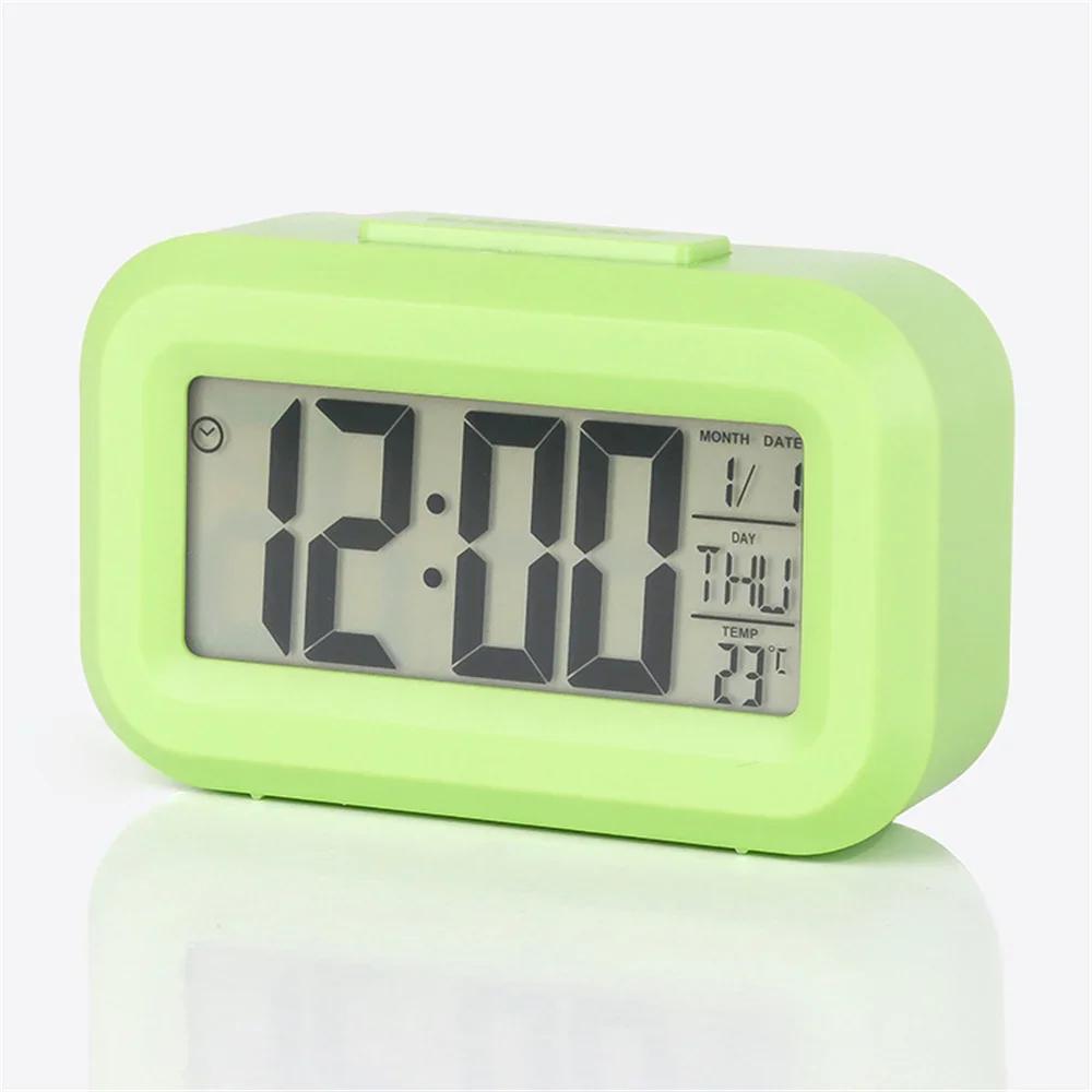 LED Digital Alarm Clock Mini Alarm Clock Suitable for Home Office Bedside Table Kids Bedroom Electronic Clocks Decor Garden