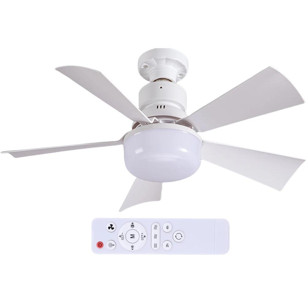 52CM/42CM Modern Ceiling Fan with LED Light Remote Control Silent Ceiling Fan for Kitchen Bedroom Basement Dining Living Room