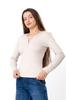 Women's Ribbed Angora Long Sleeve Top with Buttons, Demi-season 8454-088 HC