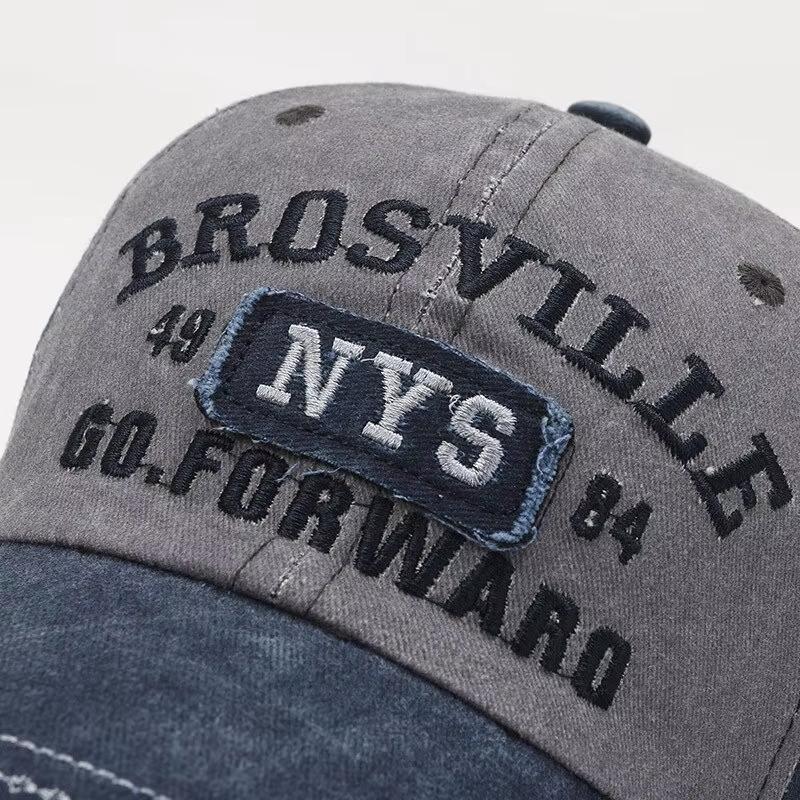 Four Seasons HatsMen Trendy Retro brooklyn Letter Embroidery Baseball  Cotton Adjustable Casual Hat Hip Hop Streetwear Sun Hats