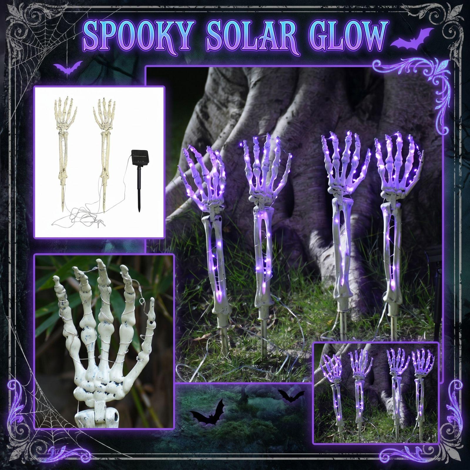 

Solar Powered Skeleton Hand Garden Lights Outdoor Yard Decorative Pathway Lighting Stakes for Lawn Patio Walkway one size білий