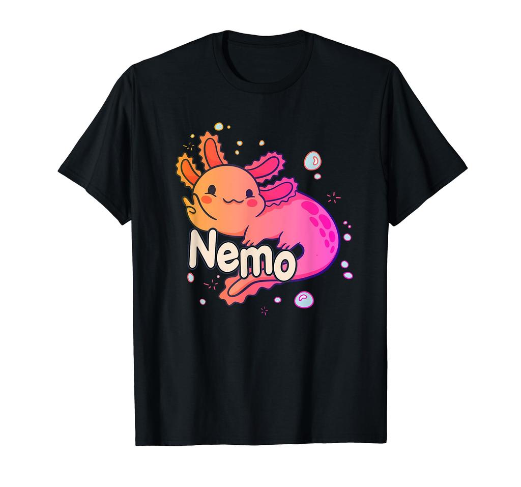 NEMO - Cute Boy's Name with adorable AXOLOTL T-shirt