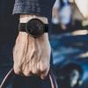 Black Simple Stylish Popular Ranking Black Watch Cowhide Belt Watch O [BUREI] Men's Men's