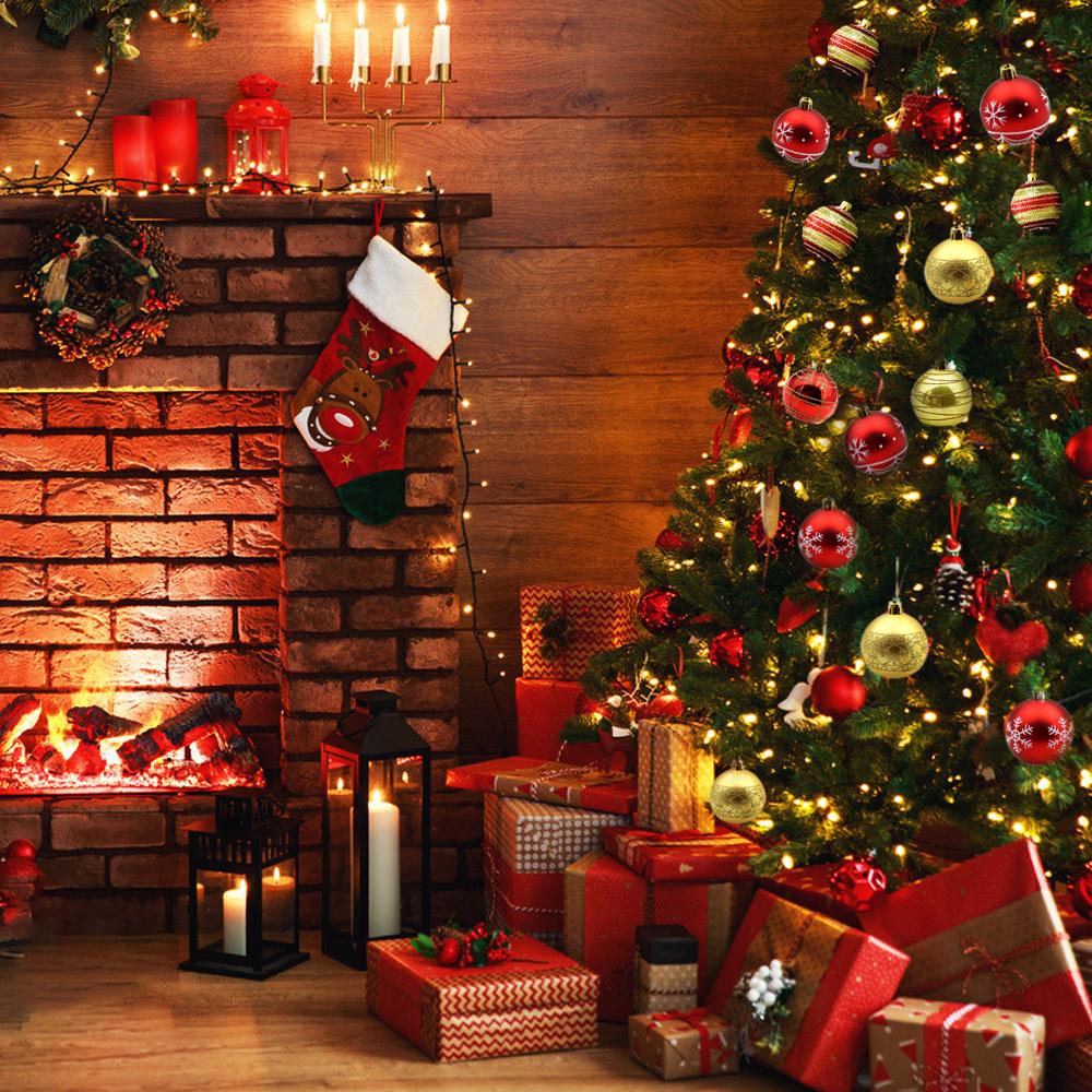 Christmas Hanging Ball Painted Ball 6cm 24PCS for Xmas Ornaments Christmas Tree Decoration Deco