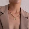 Women Fashion Lock Pendant Choker Necklace Geometric Chain Necklace Girls Jewelry Accessories Gift