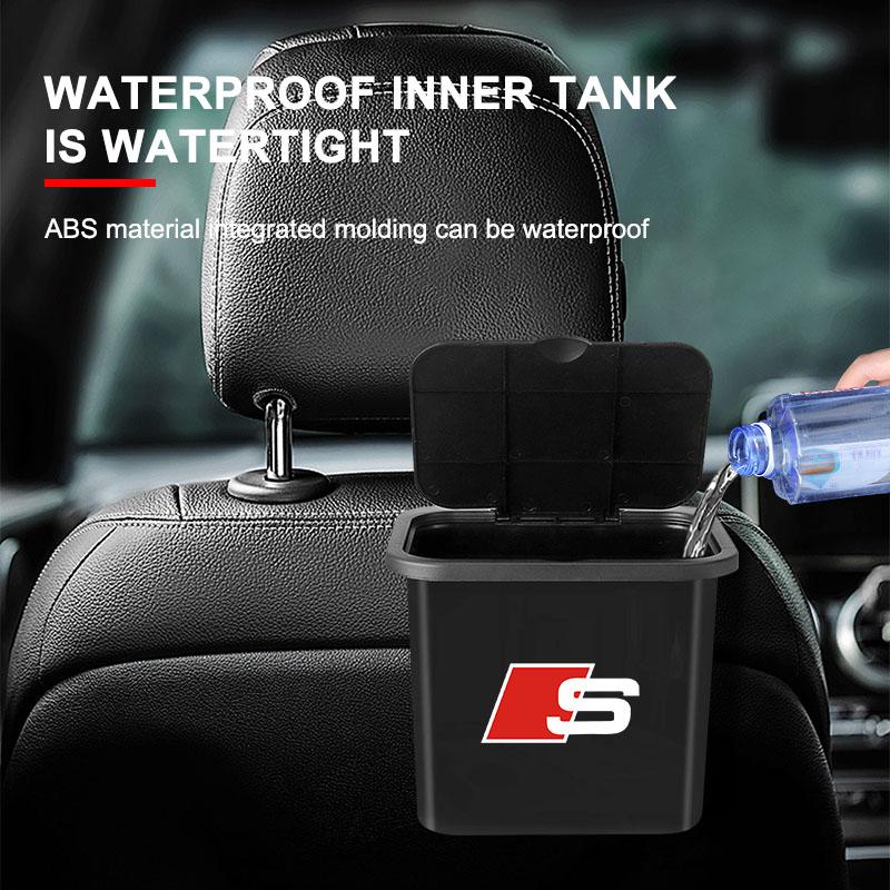 1Pcs Car Hanging Trash Bin Seat Back Storage Box Phone Holder Hook For Audi C7 C6 C5 B5 B6 B7 B8 B9 D3 Q3 Q5 Q7 TT A1 A3 A4 A5 A6 A7