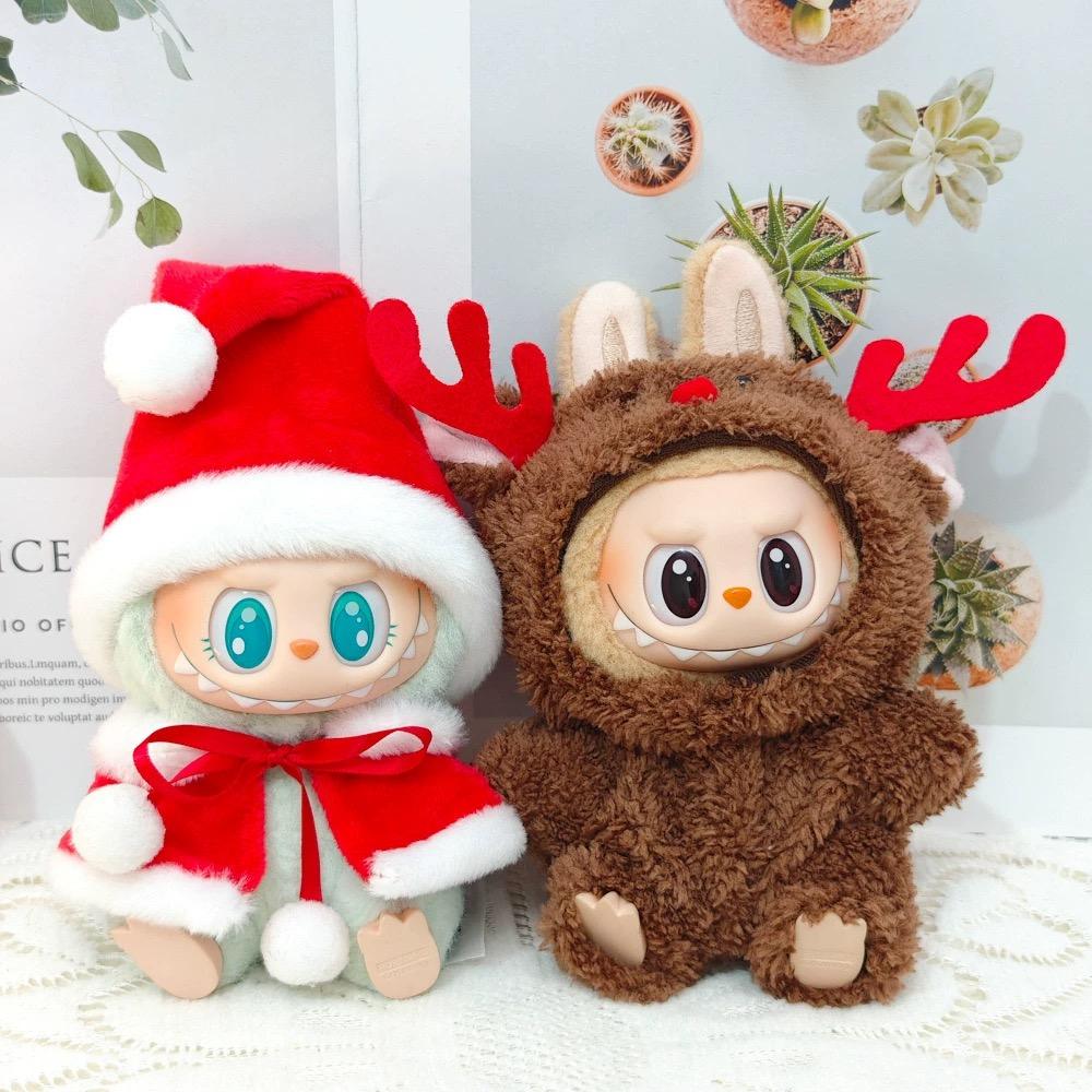 Labubu Accessories Clothes Suitable for V1 V2 V3 V4 Labubu Christmas Deer Set Labubu Red Clothing Christmas Fashion Gift
