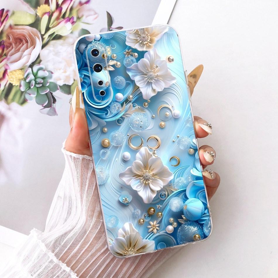 For OnePlus Nord / 8 Nord 5G / Z AC2001 AC2003 Cute Flower Butterfly Cat Painted Case For 1+ Nord Soft Silicone TPU Phone Cases