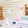 Flower Shaped Clip On Led Reading Light Desk Lamp Mini Eye Protection Book Lamp Warm Soft Light For Dorm Bed Desk Study Decor