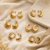 Elegant Crescent Moon Stainless Steel Earrings: Fashionable, Trendy Personalized Ear Studs with a High-End Feel.