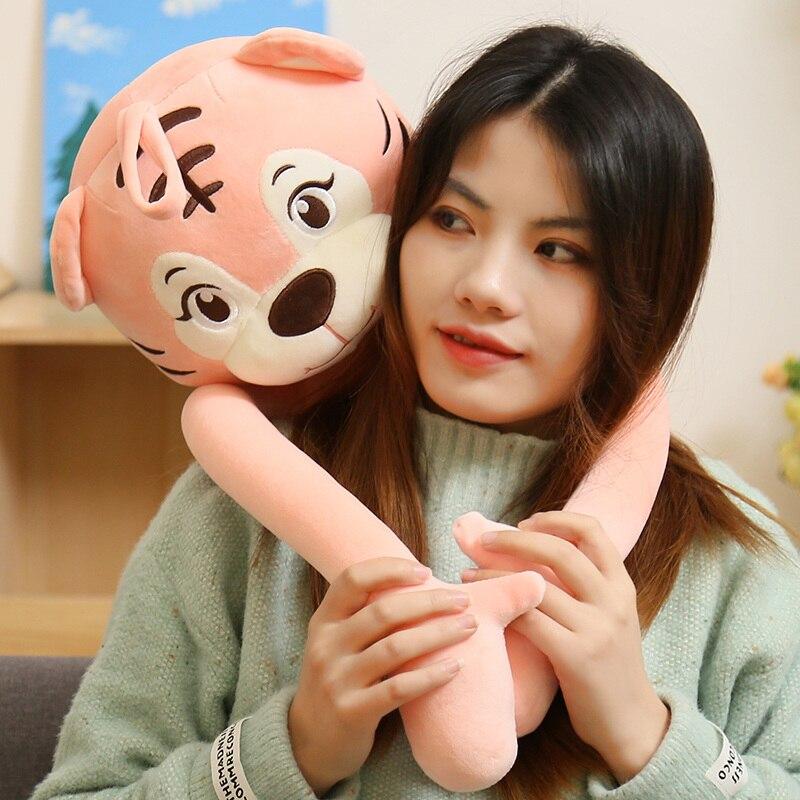 50/130 cm Roztomilý velký závěsný háček a smyčka na ruku Opice Plyšové hračky Vycpaný lev Tygr Zvířátko Pletené chlapecké panenka Dárek k narozeninám