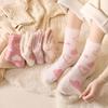 Warm Mink Fur Thick Socks, Fluffy Ladies' Mid-calf Socks for Autumn and Winter, Cloud-like Fluffy Socks, Cartoon Piles