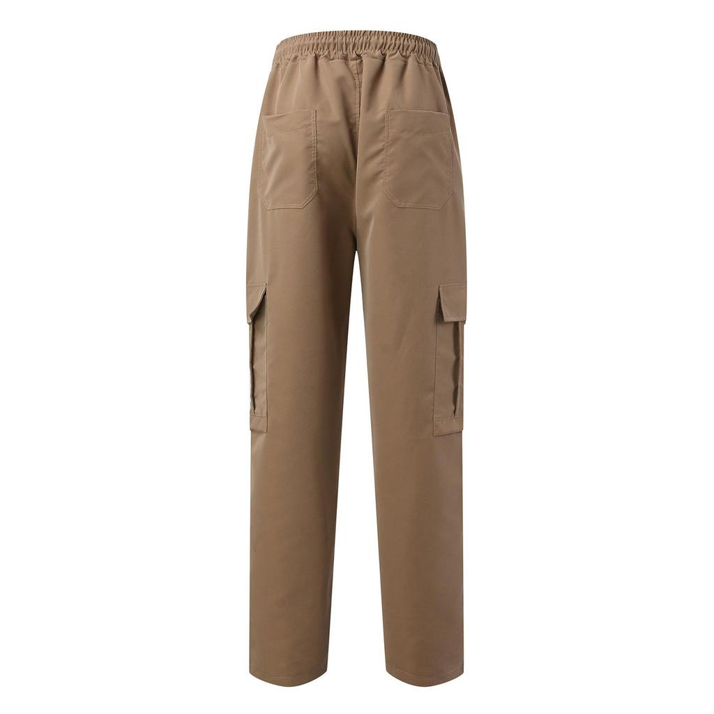 Summer 2023 Men's Loose Straight-Leg Cargo Pants - European and American Style