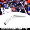 ACROPIX 35mm OD 100mm Leg Length Universal Car Aluminum Alloy Tube Intercooler Pipe 45 Degree Bend Elbow Air Intake Joiner Tubing Set of 2 1.35" 4" -