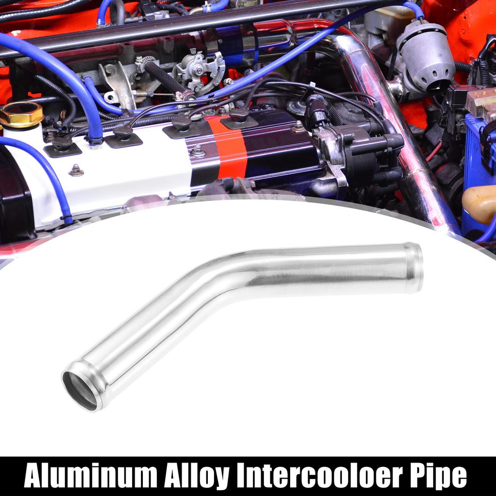 ACROPIX 35mm OD 100mm Leg Length Universal Car Aluminum Alloy Tube Intercooler Pipe 45 Degree Bend Elbow Air Intake Joiner Tubing Set of 2 1.35" 4" -