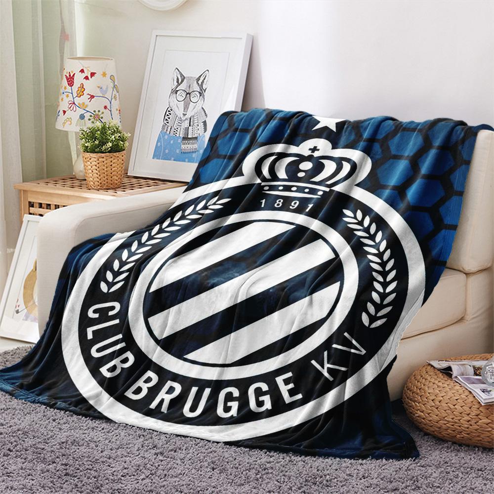 1PC Club Brugge KV Print FlAannel Blanket, High Quality Comfortable for All Seasons, Home Decor, Warmth and Comfort