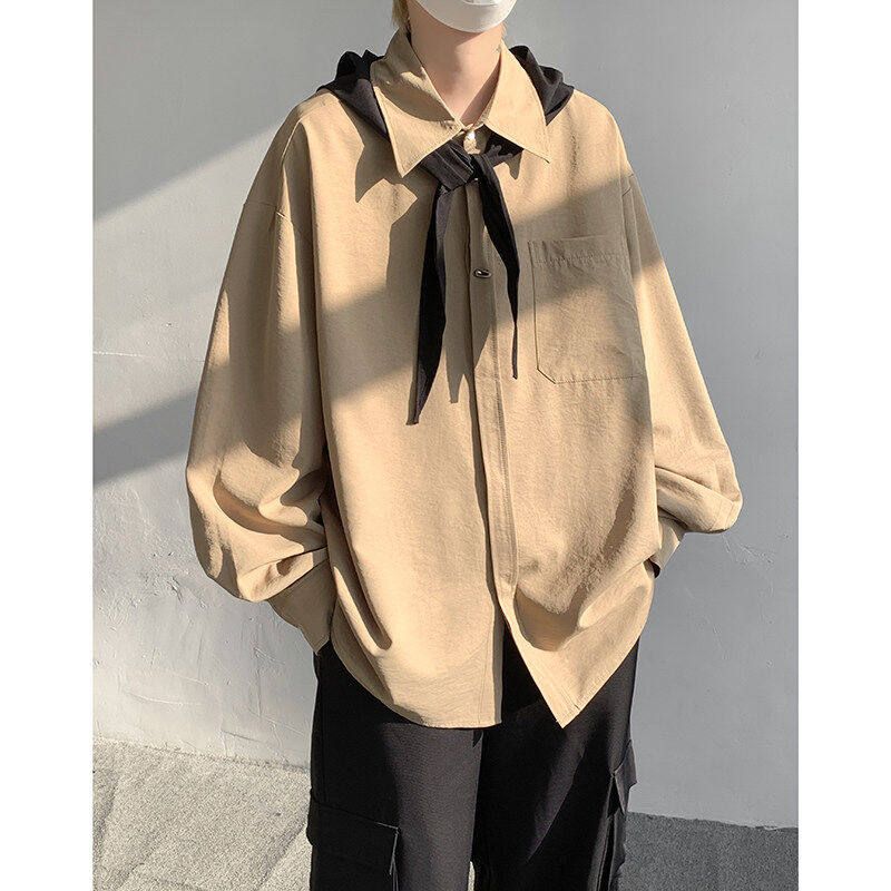 Fang Shaonan Men's Casual Large Size Long-Sleeved Shirt Sanbaistudio Spring New Loose Shirt