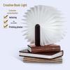 Folding Wooden Book Light: Creative Bedside Wireless Night Lamp