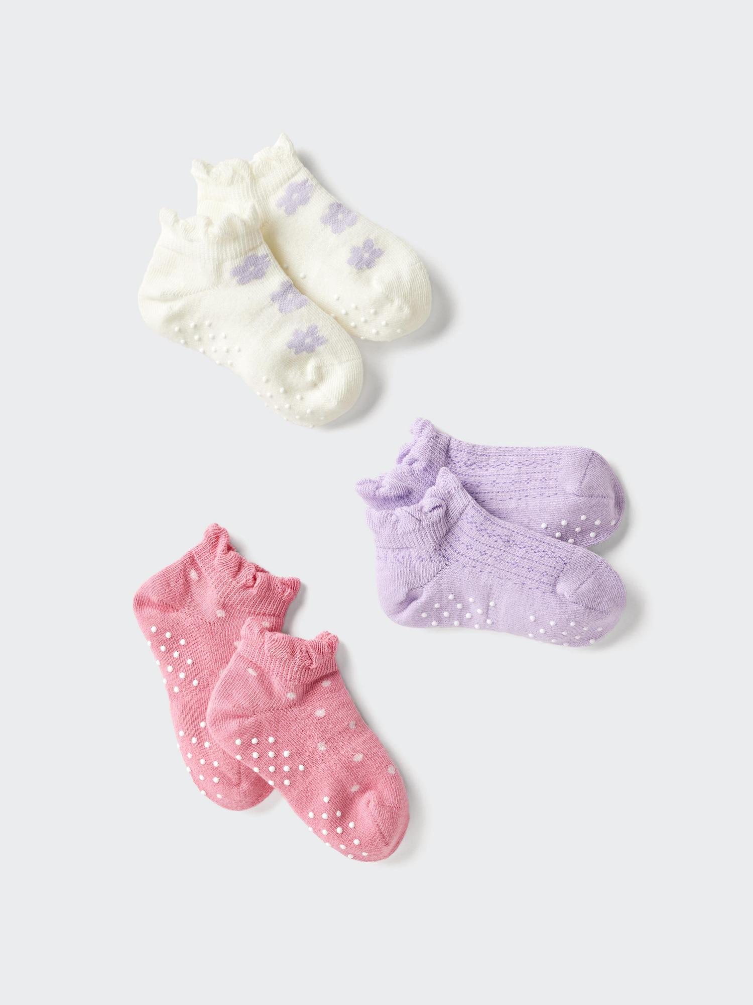 Uniqlo Japan Short Socks 3 Pair Set 71 PURPLE/912cm