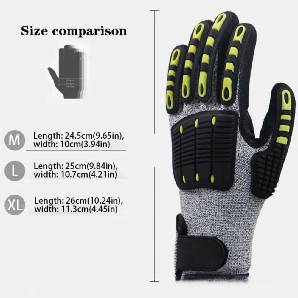 Shock Absorbing Mechanical TPR Gloves Oil-proof Anti-smashing Gloves  Rescue Work
