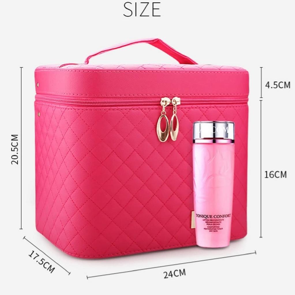 Makeup Cosmetic Large Korean Small Item Cosmetic Large with Antique Girl IBUKI-STYLE Box, Box, Portable, Capacity, Makeup, Travel, Style, Pouch, Bag,