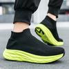 Men‘s Running Shoes Slip-on Socks Shoes Breathable Knit Casual Sneakers Anti-slip Fitness Walking Shoes Male Lightweight Flats