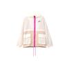 Logo Hooded Zip-Up Woven Outdoor Windbreaker Jacket Women Jackets Pink CJ2295-110