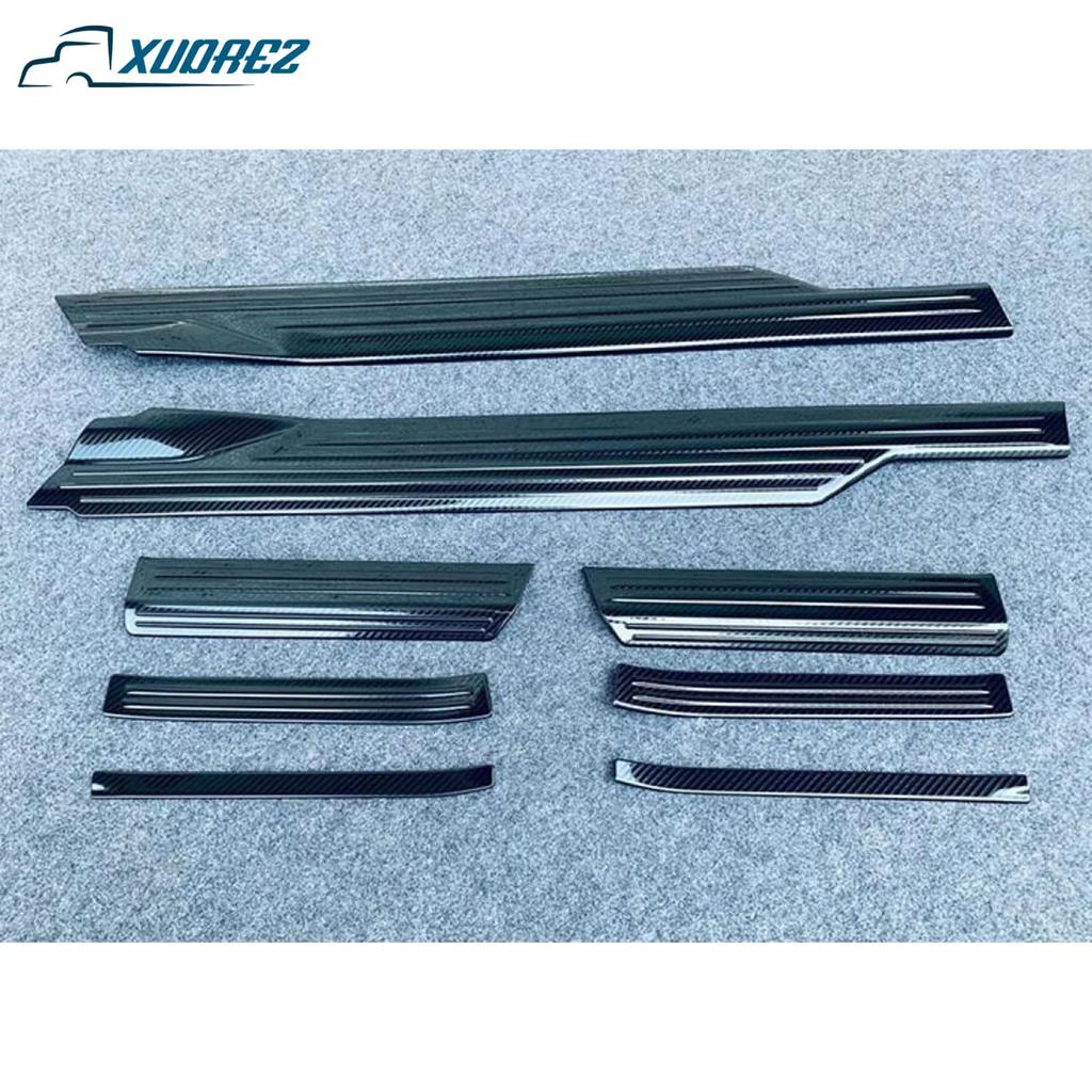 XUDREZ Carbon Schal Seitentürschwellerschutz Kratz- und Schmutzschutz Innenraum Individuelle Zubehörteile für Daihatsu Atrai Faser-Look Platten, Abdeckungen, Zierleisten,