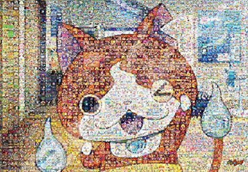 Ensky jigsaw puzzle Watch Mosaic Art R Large Piece 500-piece Yo-kai (Reverse) (51x73.5cm) 500T-L15